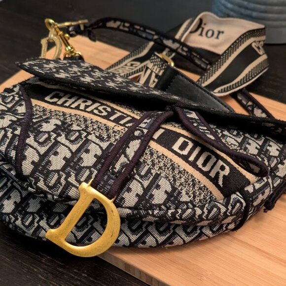 ⬇️PD⬇️DIOR Saddle Bag Oblique Embroidery w/ Dior Strap - Picture 9 of 14